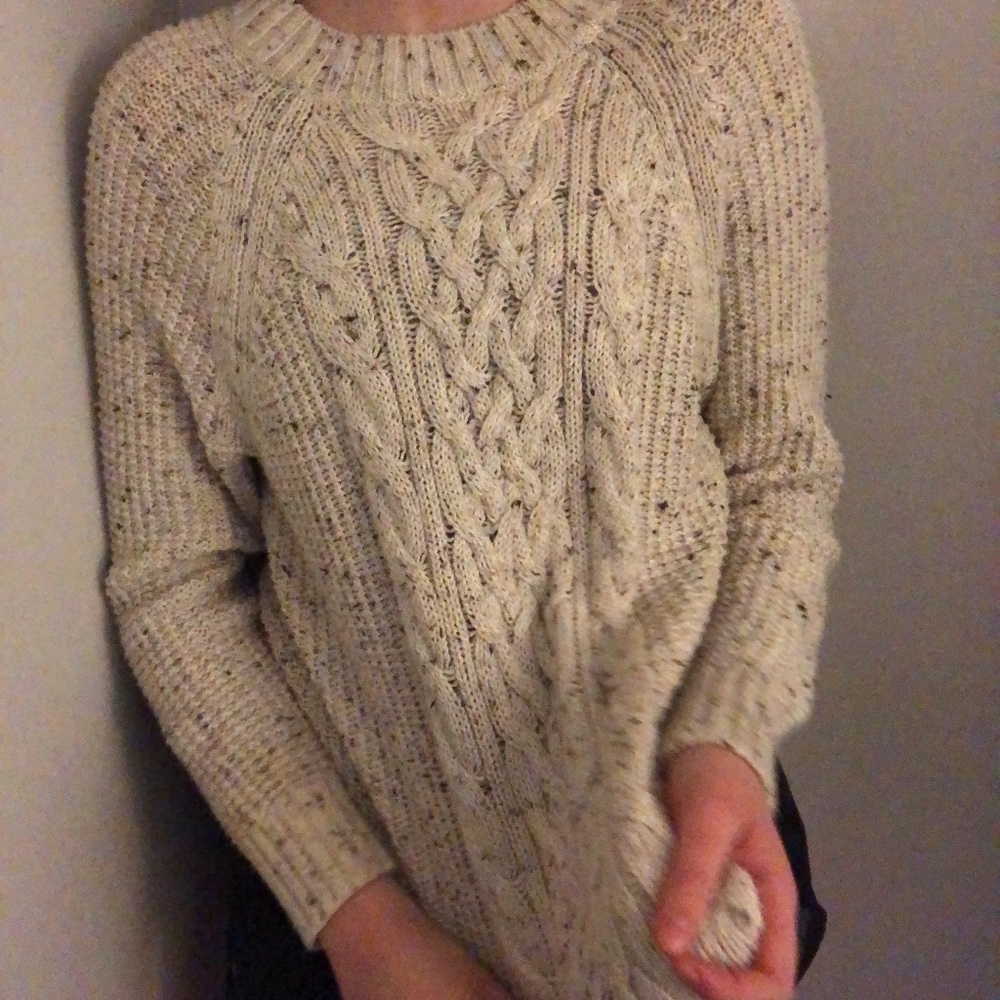 White Knit Sweater, American Eagle
